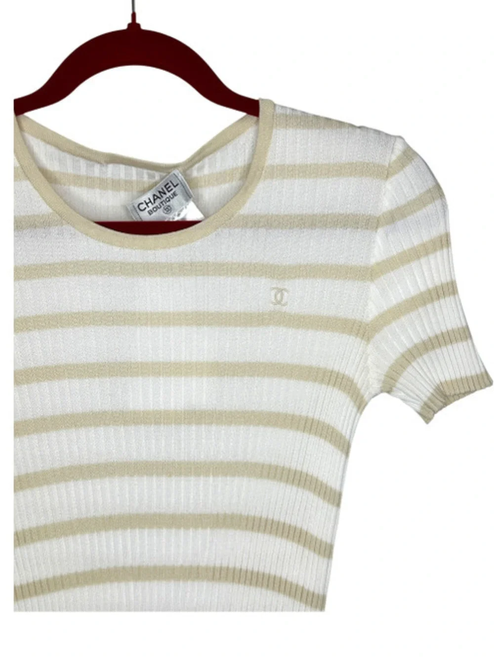 Chanel Ribbed Knit Top from Spring 1998 Collection